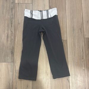 lululemon athletica Gray and White Leggings
